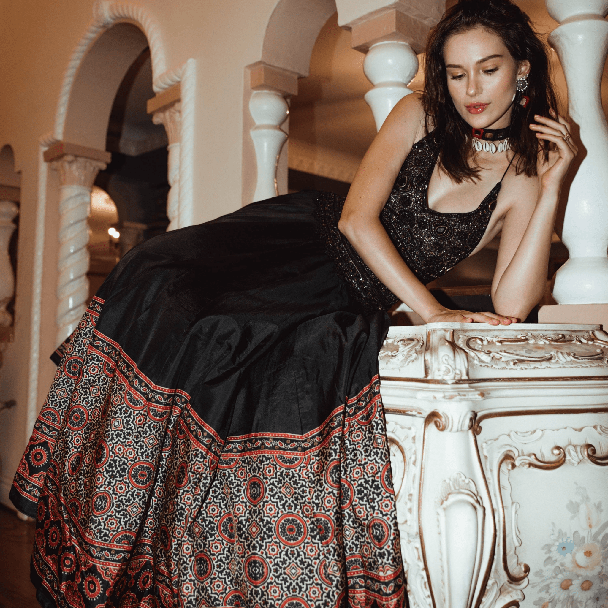 green emerald velvet dress Tricia Embellished Maxi Dress main image 1