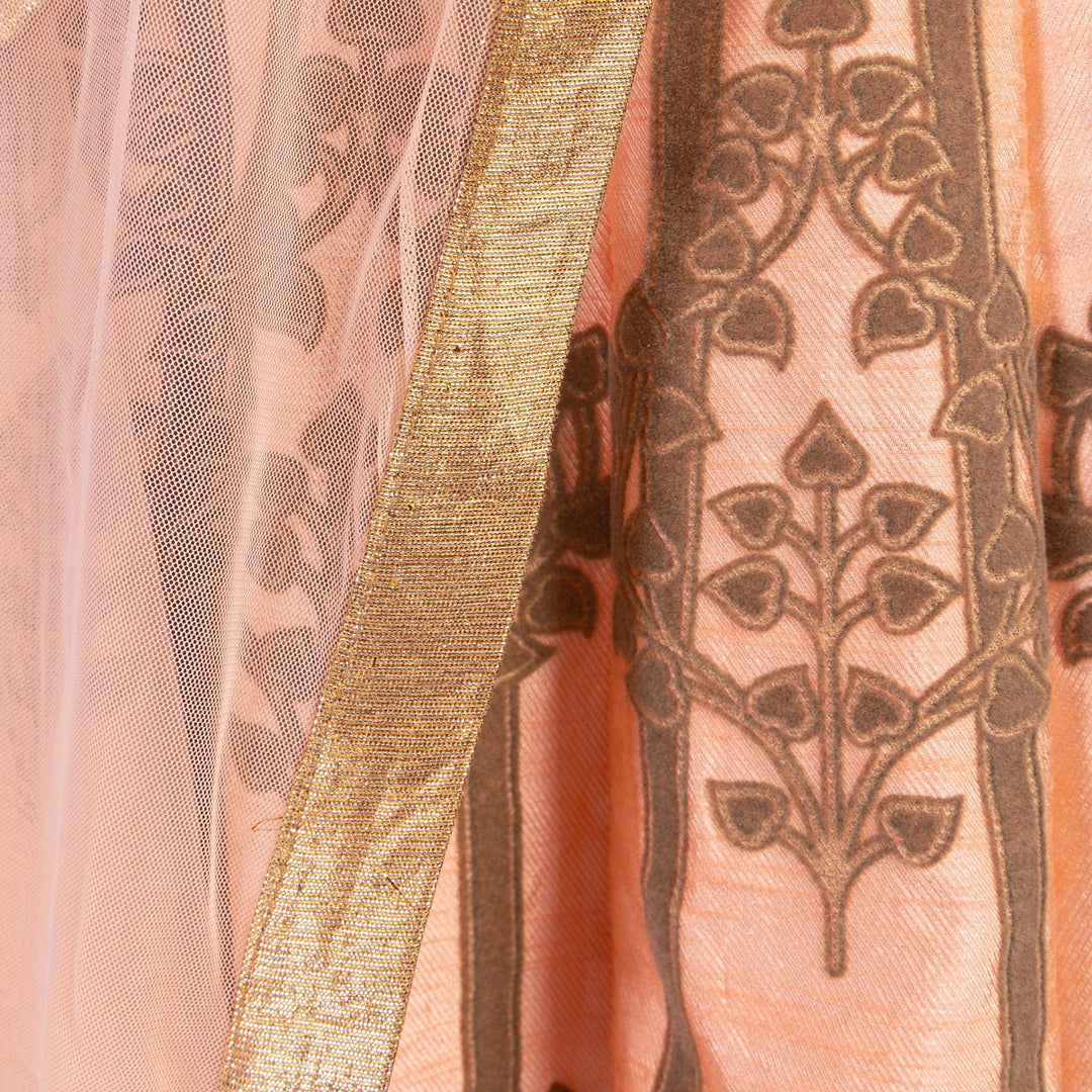 Artemisia Peach Long Dress - Raas