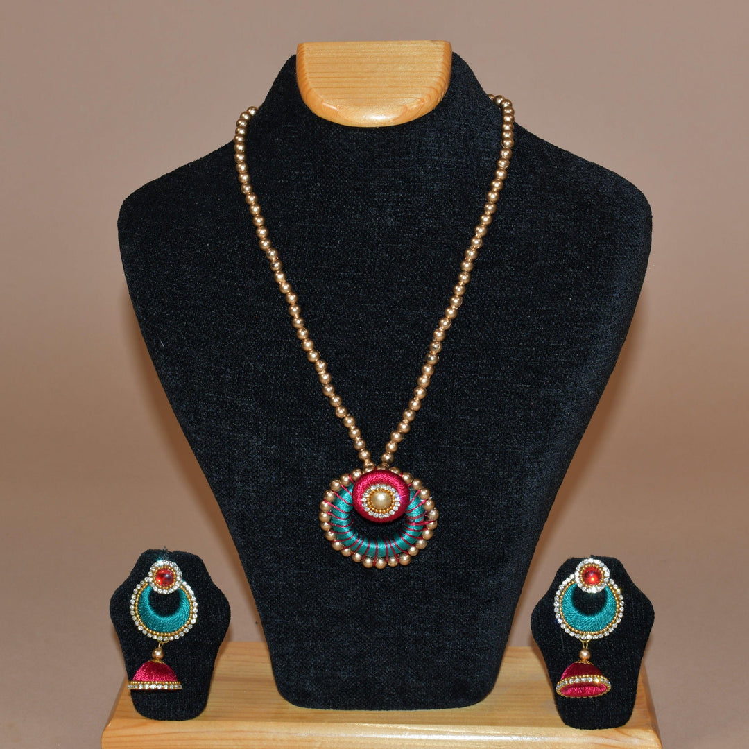 Beaded Multi Circular Necklace Set