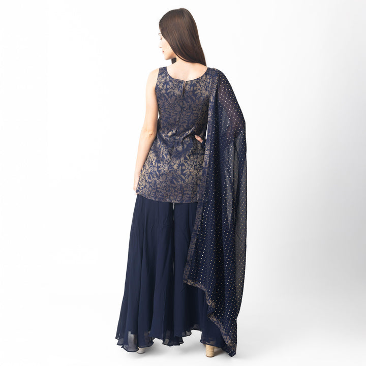 Deven Navy Salwar Kameez Set - Raas