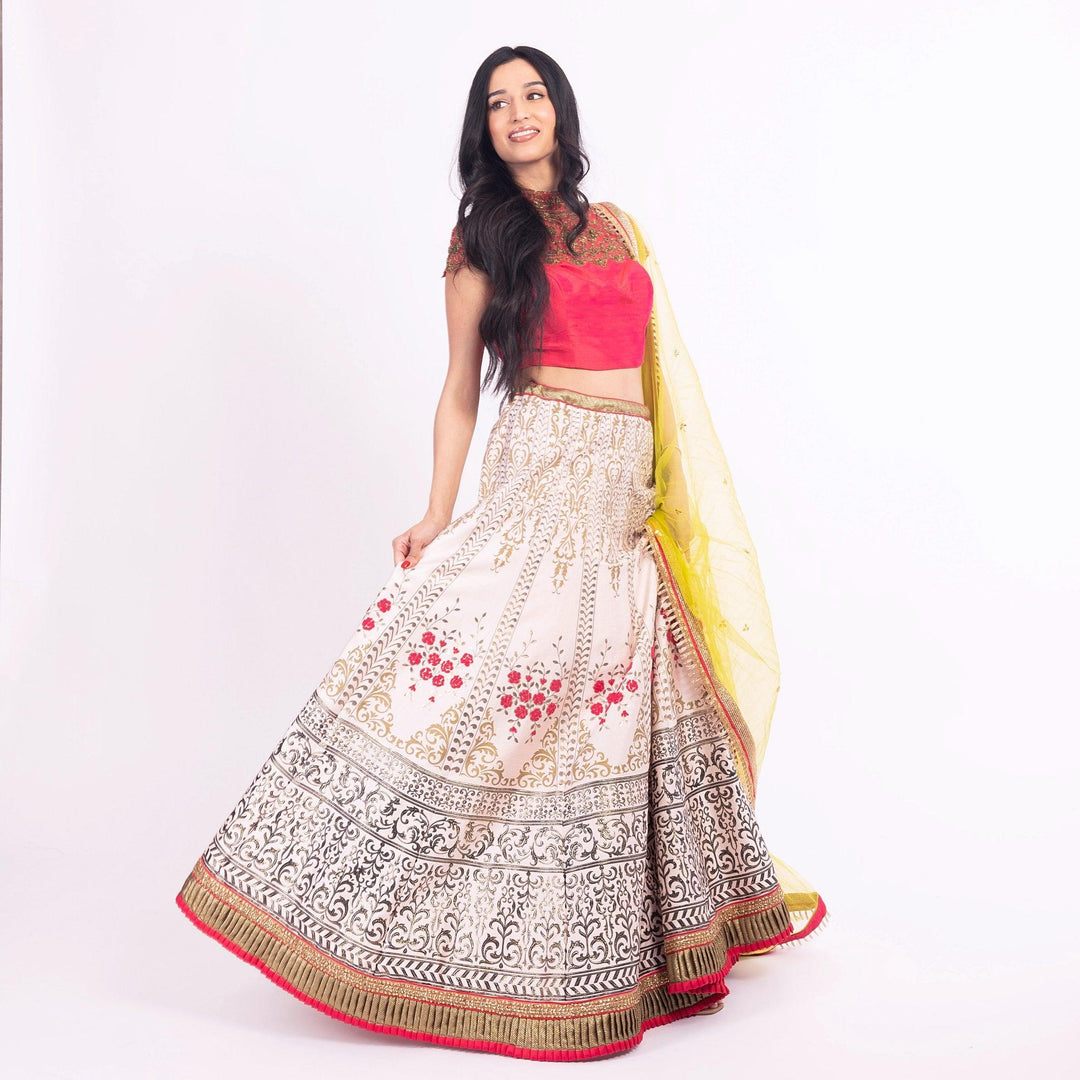 Isolde Pink Lehenga Choli Set - Raas