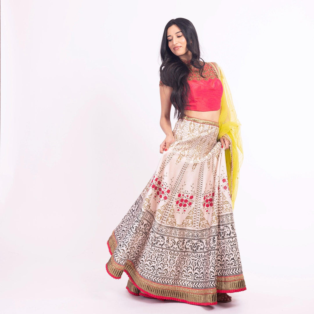 Isolde Pink Lehenga Choli Set - Raas