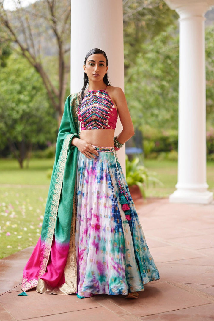 Tye die lehenga choli
