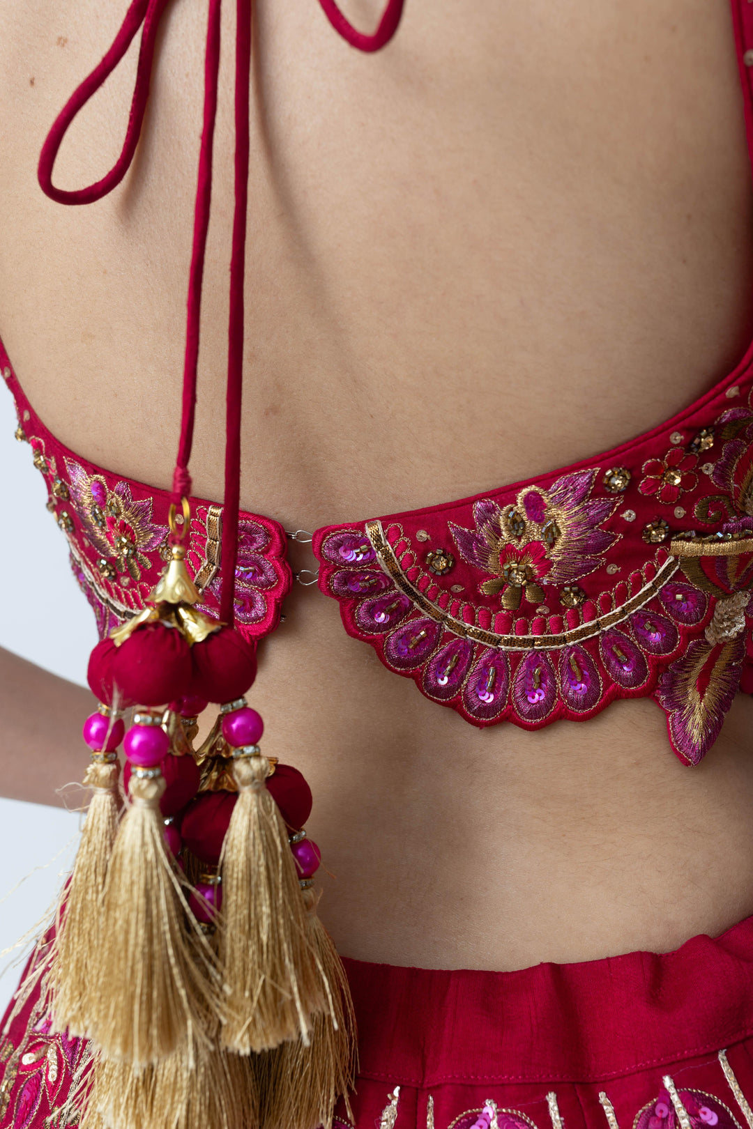 Mira Regal Magenta Lehenga - Raas