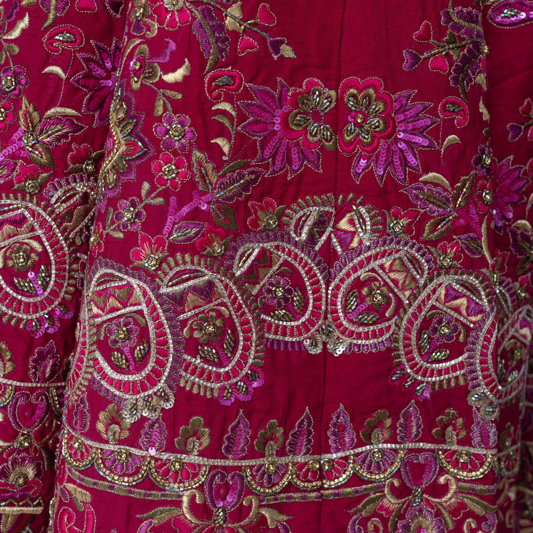 Mira Regal Magenta Lehenga - Raas