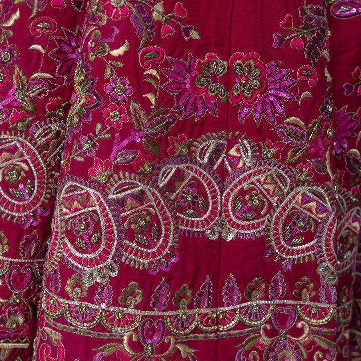Mira Regal Magenta Lehenga - Raas