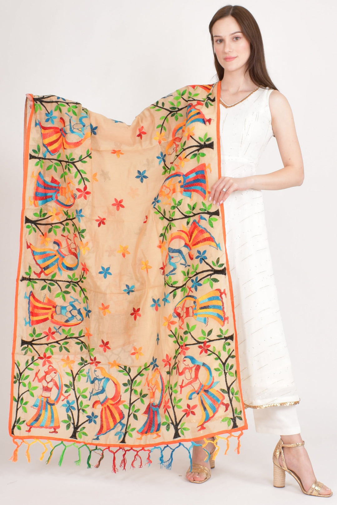 Myra Embroidered Navratri Motfi Dupatta - Raas