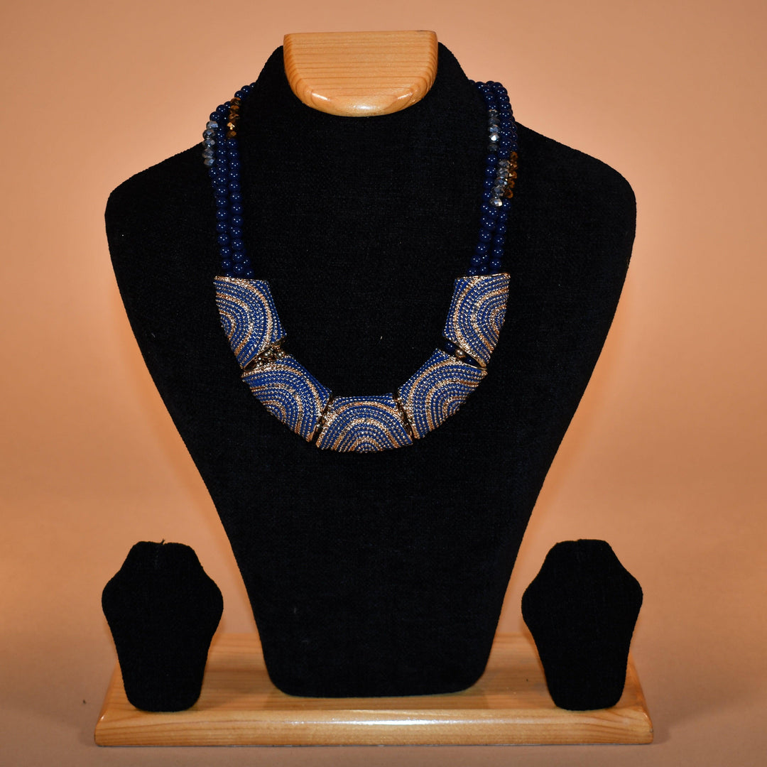 Navy Thick Necklace - Raas
