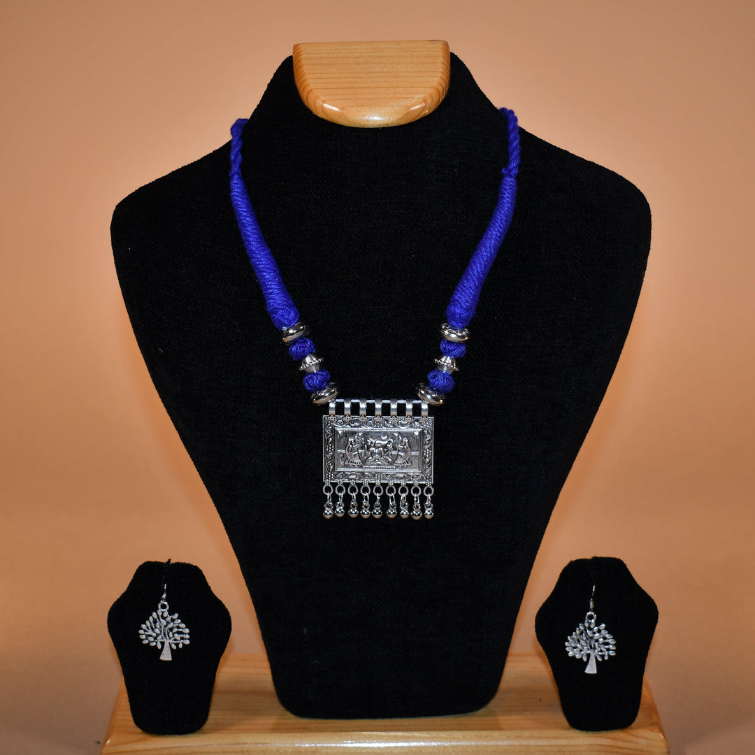 Oxidized Tribal Necklace Set - Raas