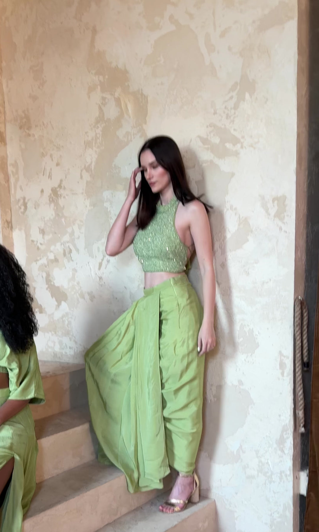 Everett Green Drape Skirt Set