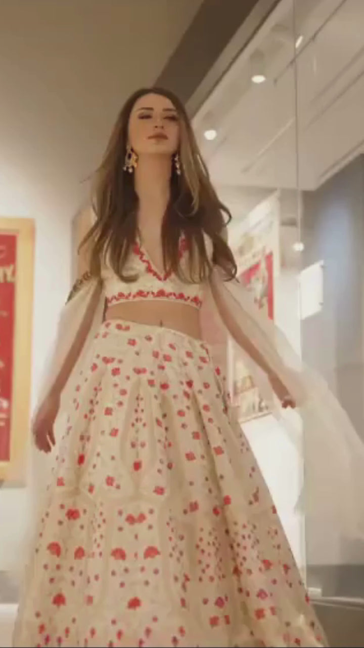 Oriel Jaquard Barocade Lehenga Choli Set