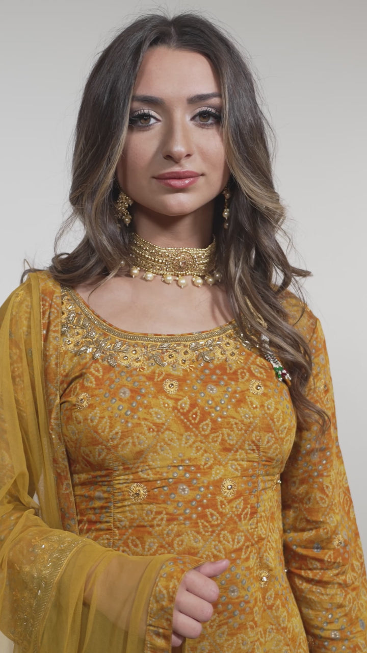Ameliora Yellow Palazzo Set
