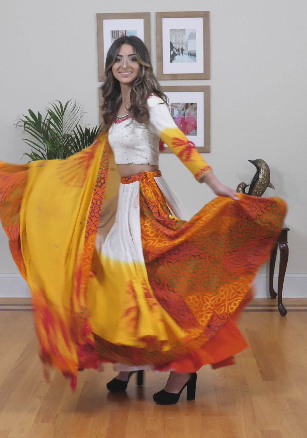 Selah Hand Tie-Dye Chaniya Choli Set