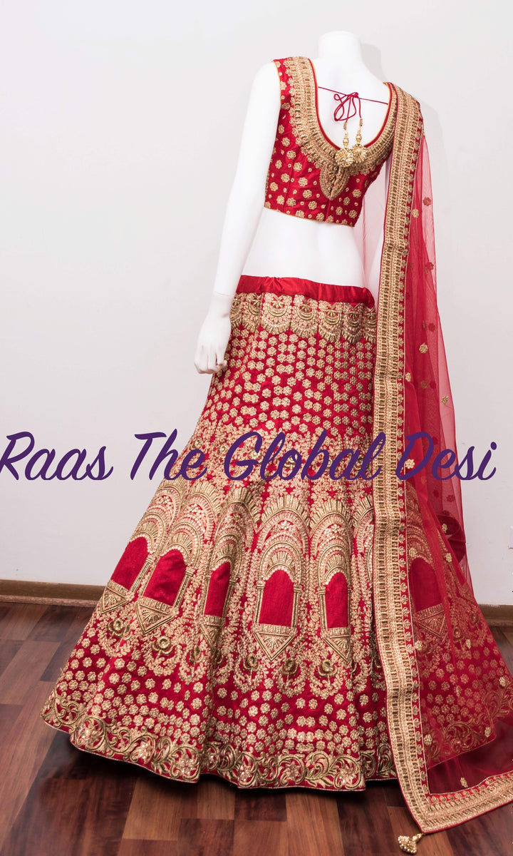 Red Lehenga - CC1649 - Chaniya choli