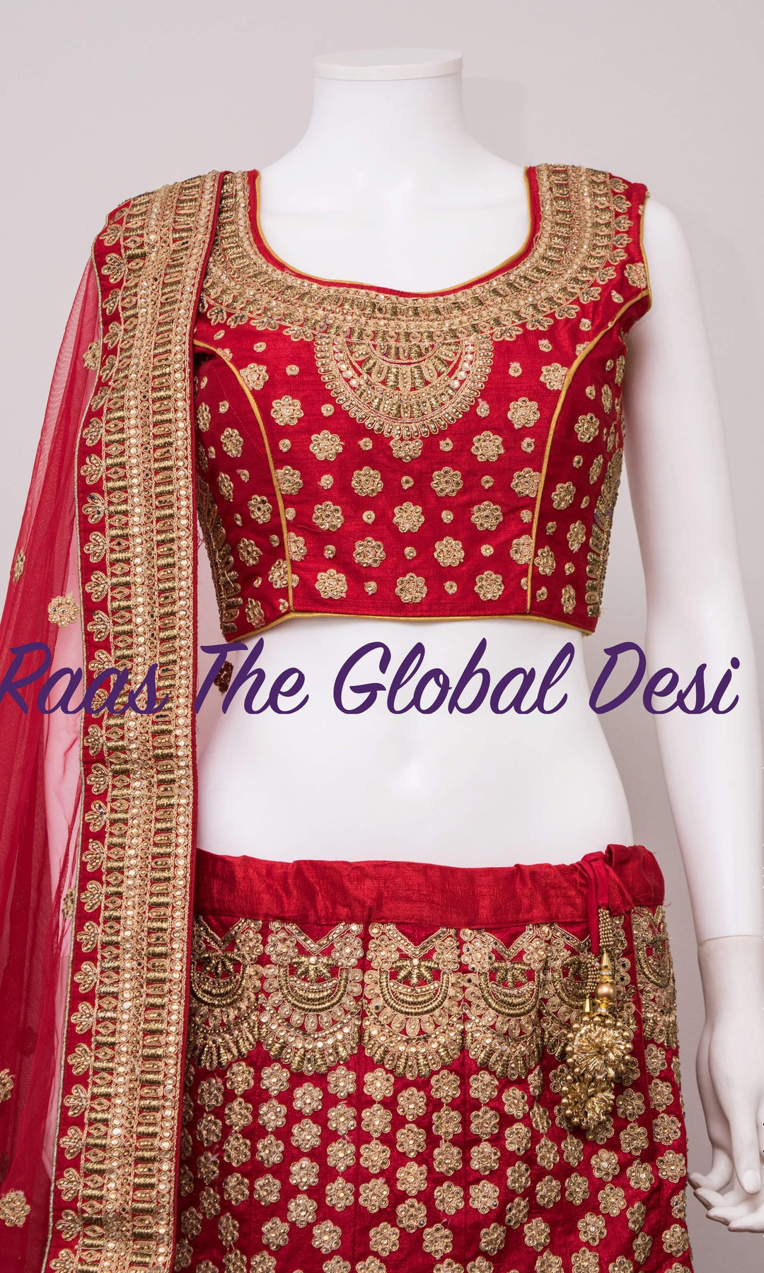 Red Lehenga - CC1649 - Chaniya choli