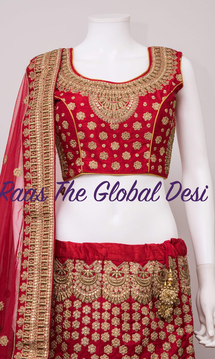 Red Lehenga - CC1649 - Chaniya choli