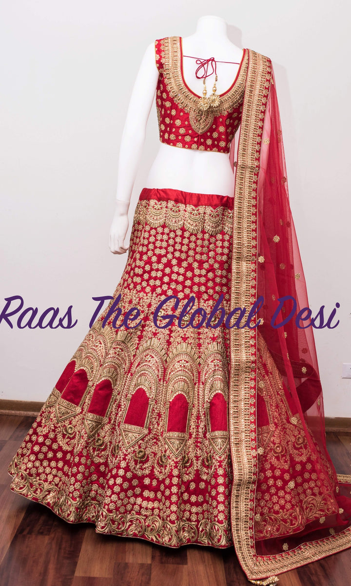 Red Lehenga - CC1649 - Chaniya choli