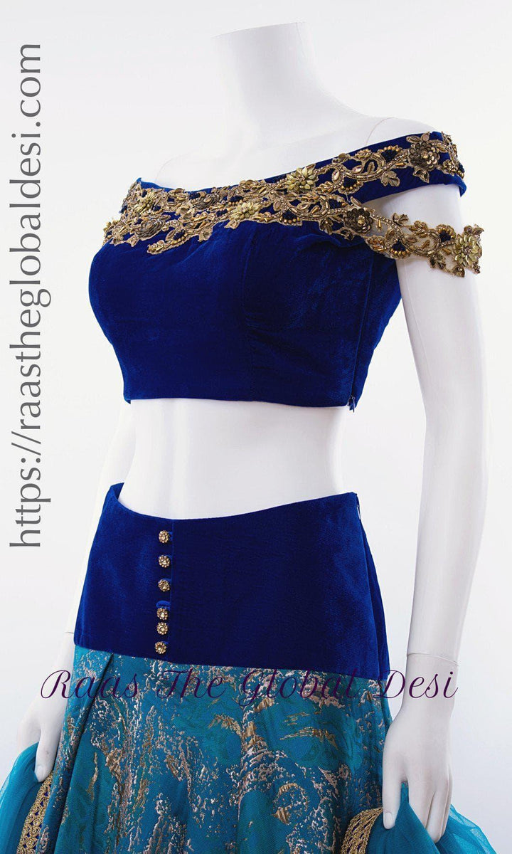 Blue Lehenga - CC2923 - CHANIYA CHOLI