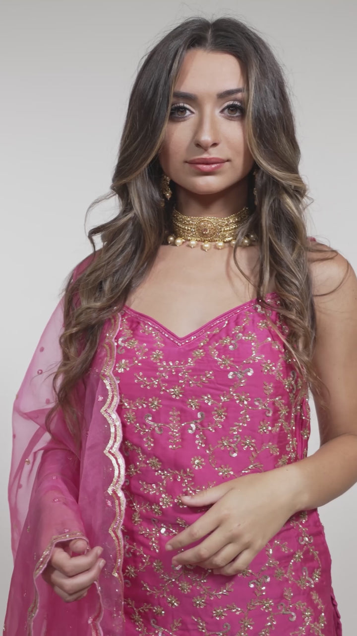 Avery Pink Palazzo Suit