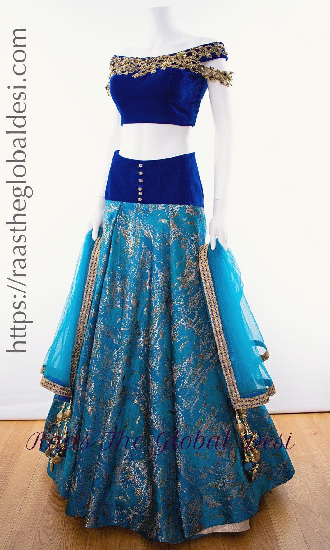 blue lehenga online raas the global desi Raas
