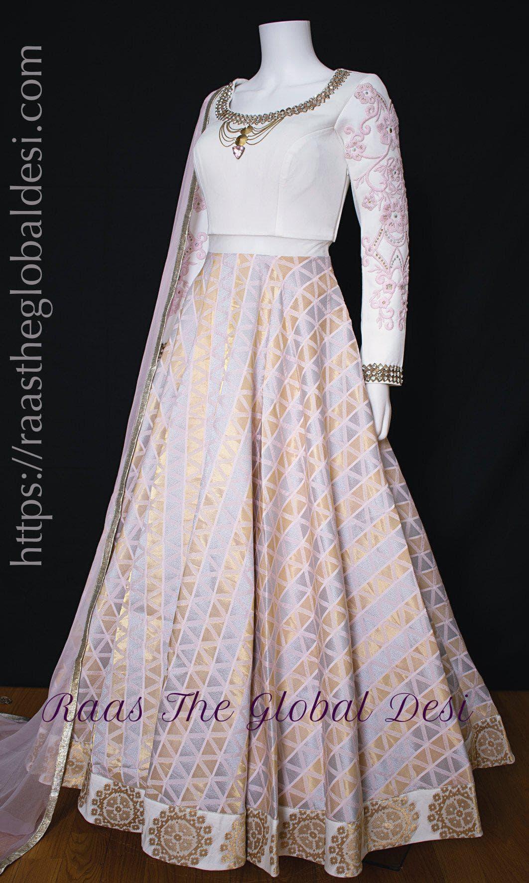 White and gold indian dress clearance