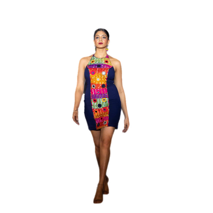 Anita Multicolor Mirror Halter Dress