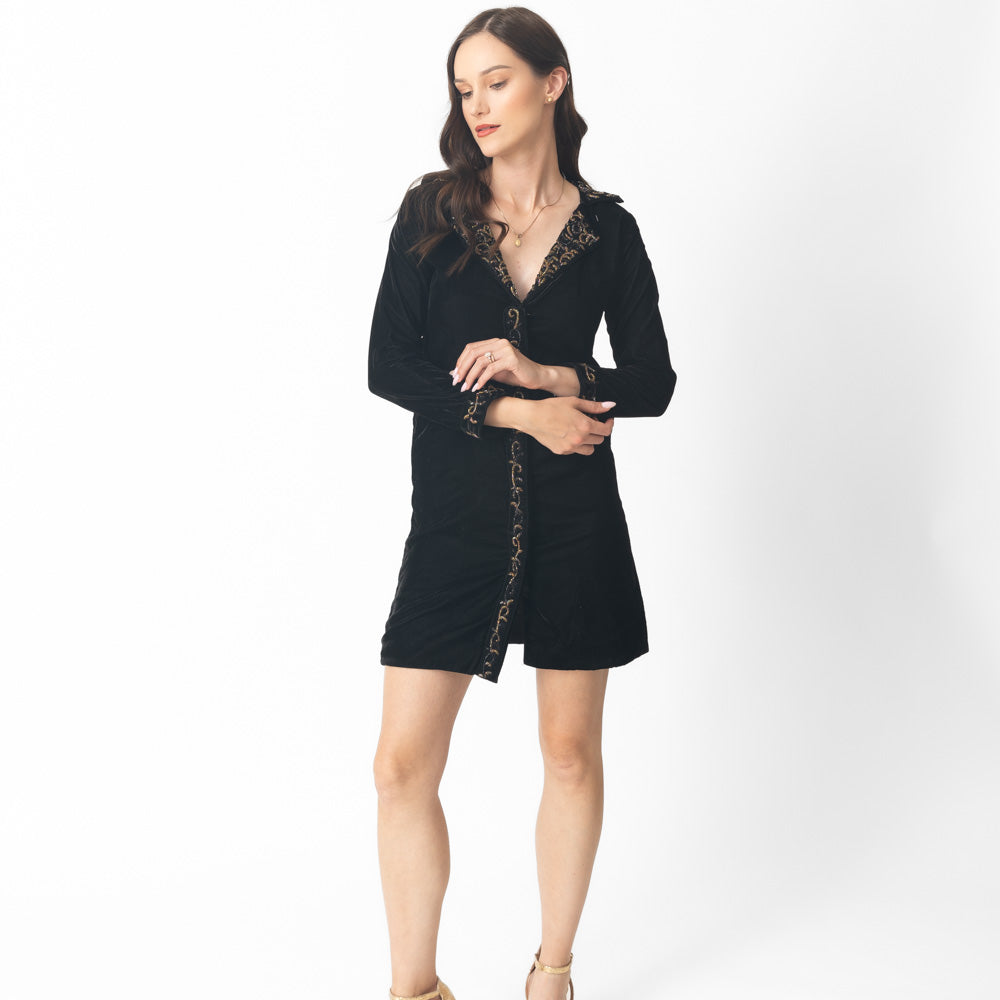 Anaya Black Blazer Dress