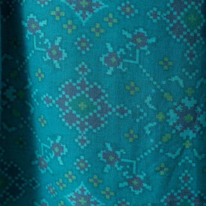 Aqua classic Patola Print Short Dress