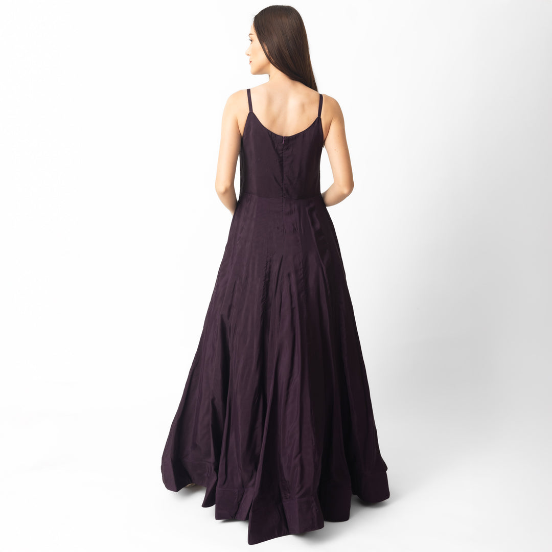 Ayuna Wine A-Line Gown