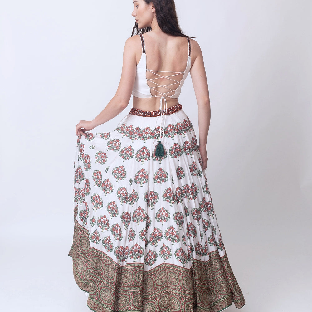 Coco White Gold Embroidered Lehenga