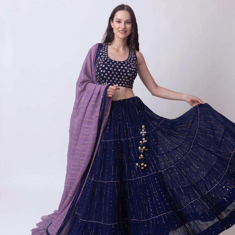 Blue lehenga choli set