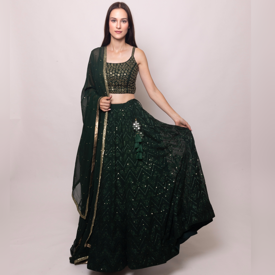 Kerra Green Lehenga choli set