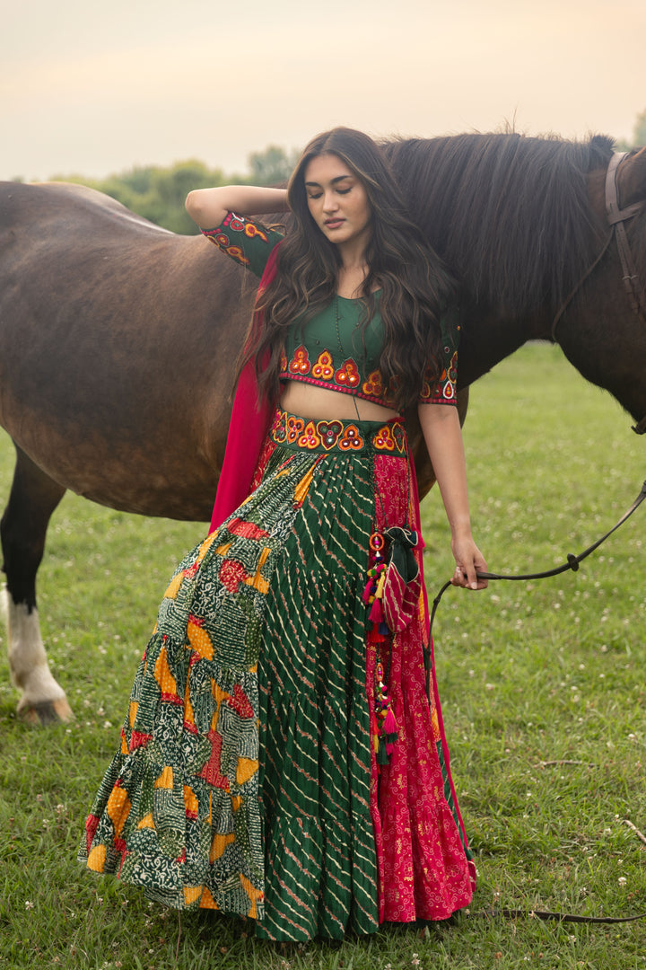 Lydia Green Multicolor Chaniya Choli