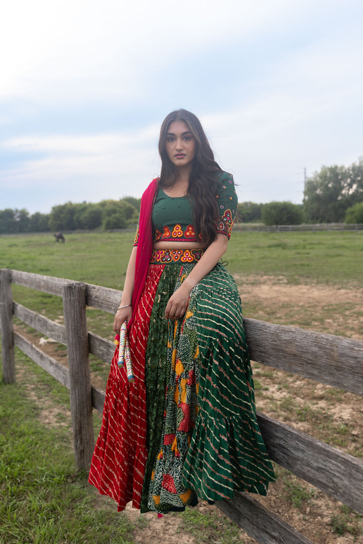 Lydia Green Multicolor Chaniya Choli