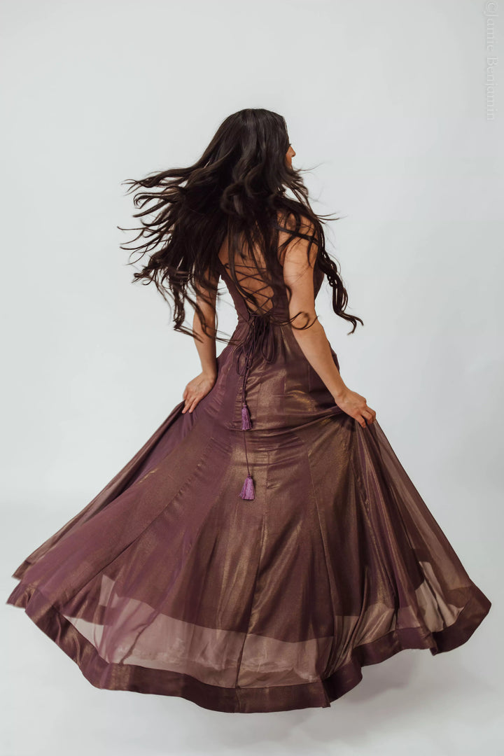 Harper Purple Shimmer Gown