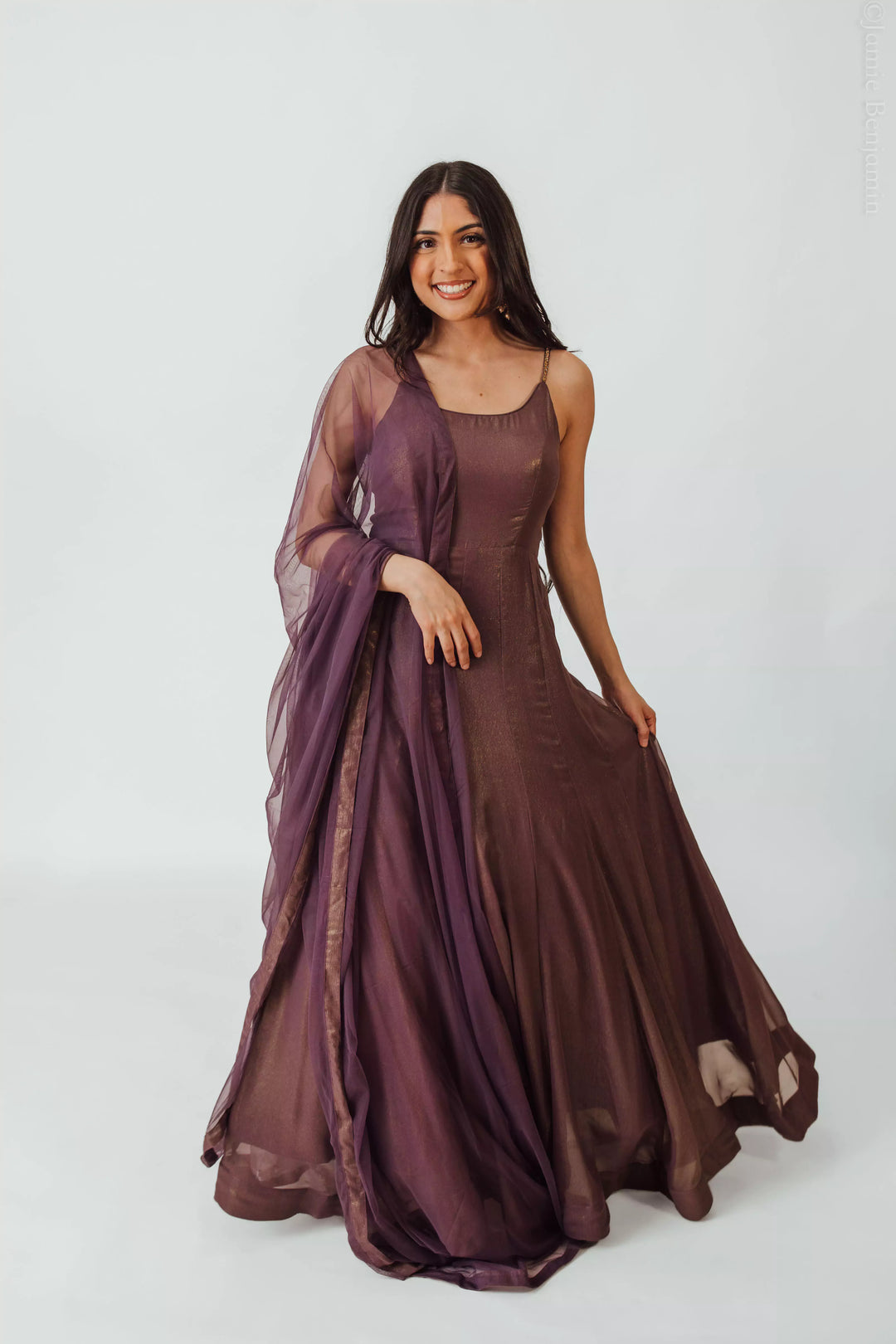 Harper Purple Shimmer Gown