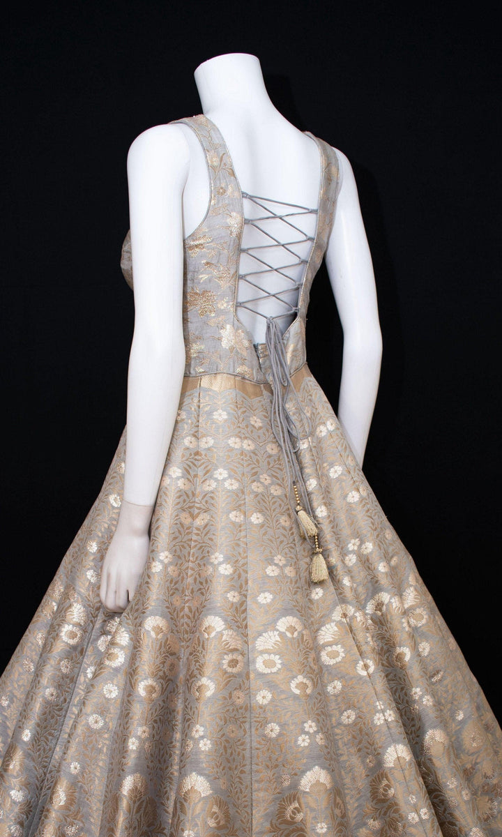 A-Line Gown with Hand Embroidery-Raas USA