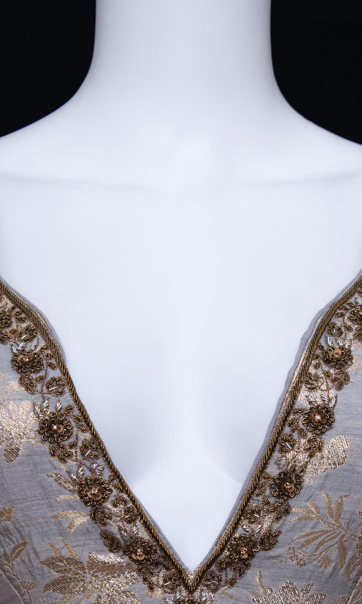 A-Line Gown with Hand Embroidery-Raas USA