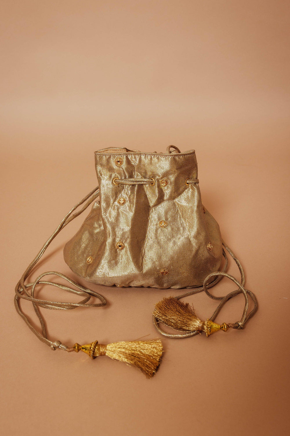 AB1074 GOLD POTLI BAG BAGS RAAS