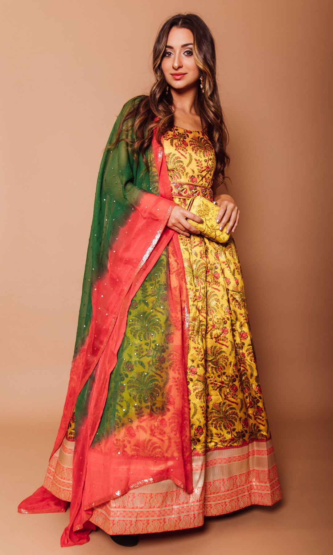 Buy Indian Virasat Fire Yellow Color Dress online