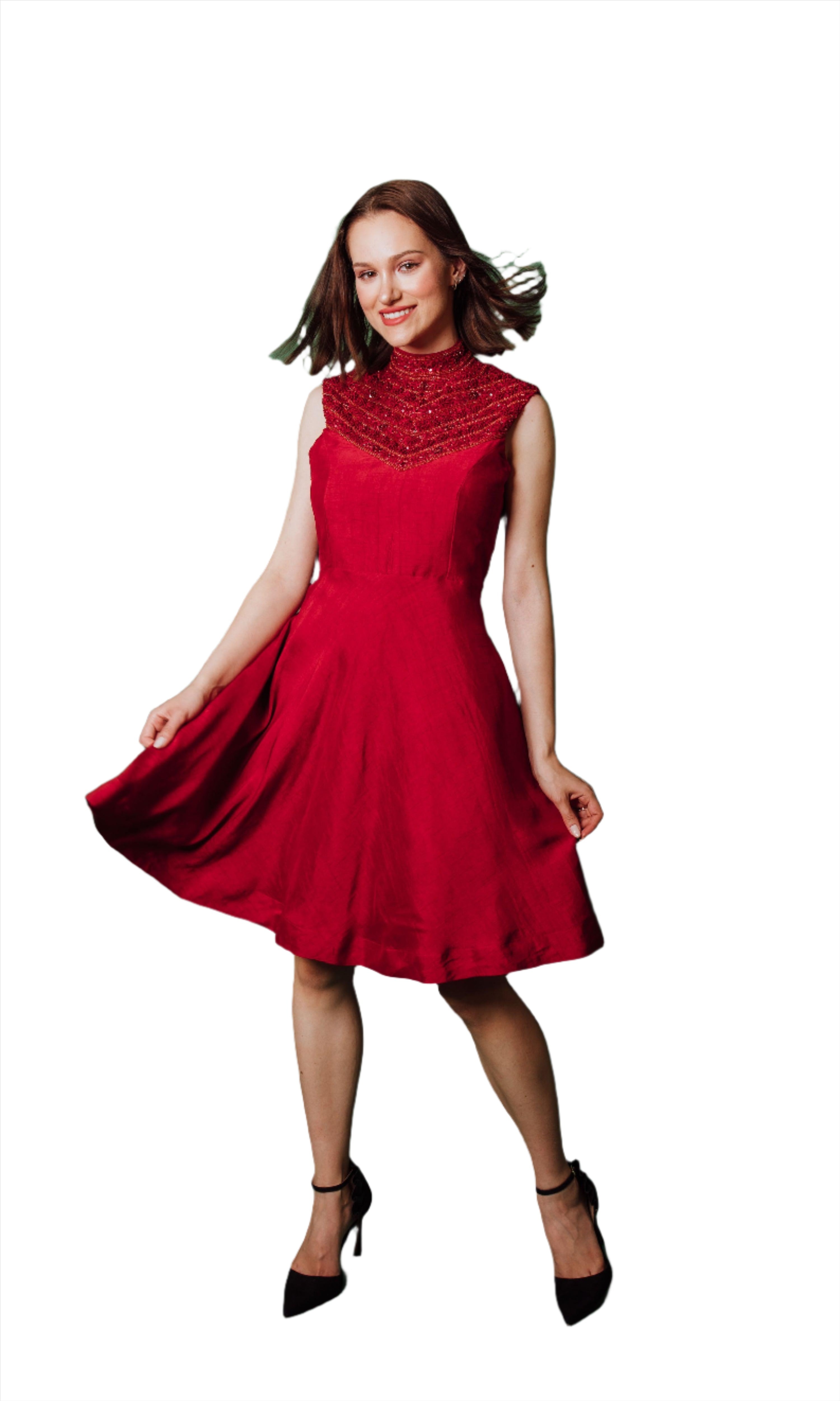 Global desi red outlet dress