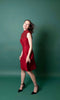 AG1947 Red Raw silk Maya dress-Raas The Global Desi-[Indian_dresses]-[Indi_dresses]