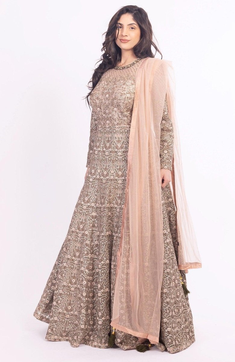 Arianell Grey Gown with Resham Embroidery - AGNR1005