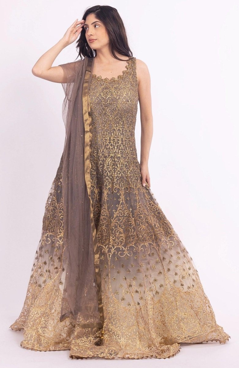 Elsinore Brown Gown - AGNR2001