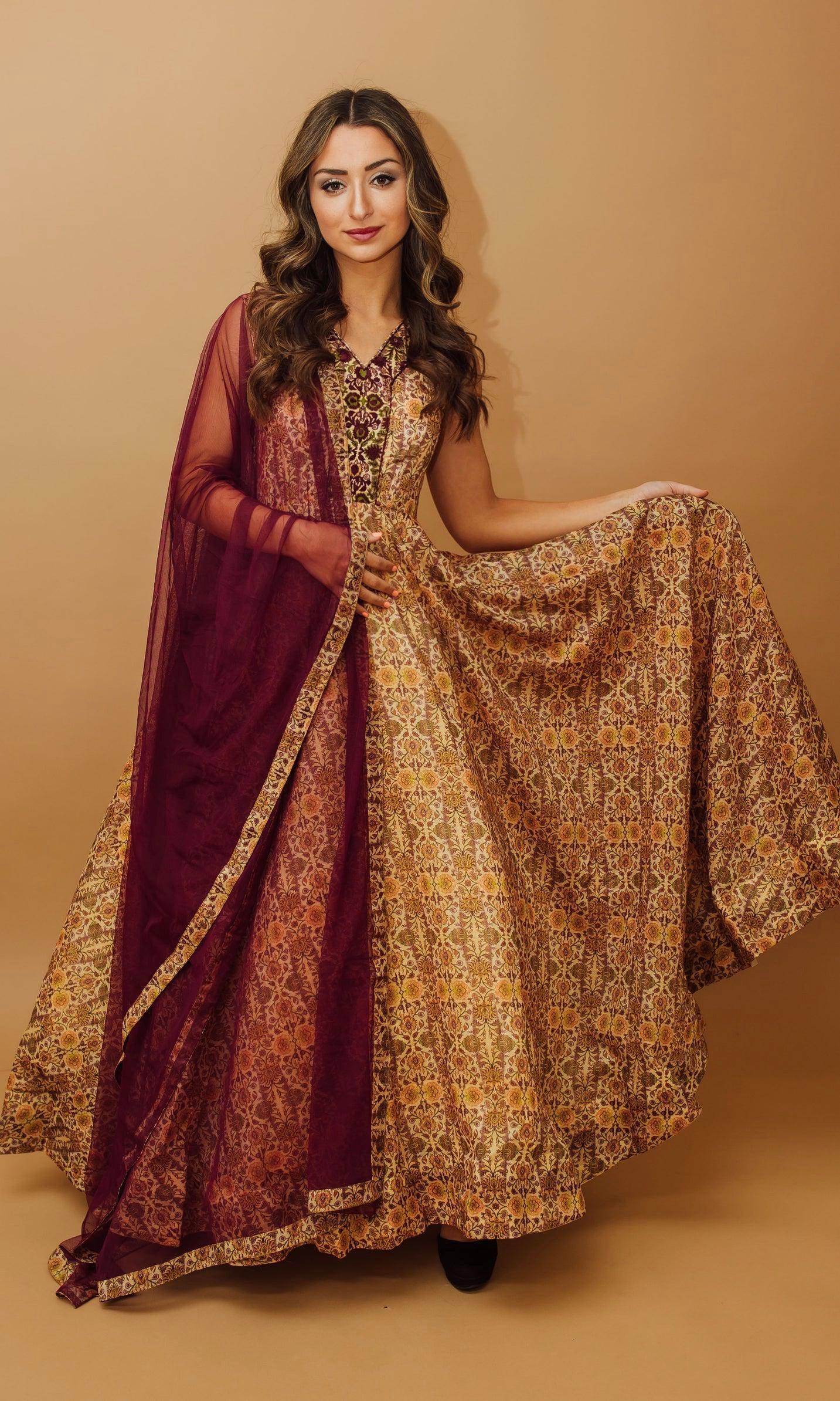 Expensive | $13 - $26 - Brown Indian Gown and Brown Designer Gown Online  Shopping