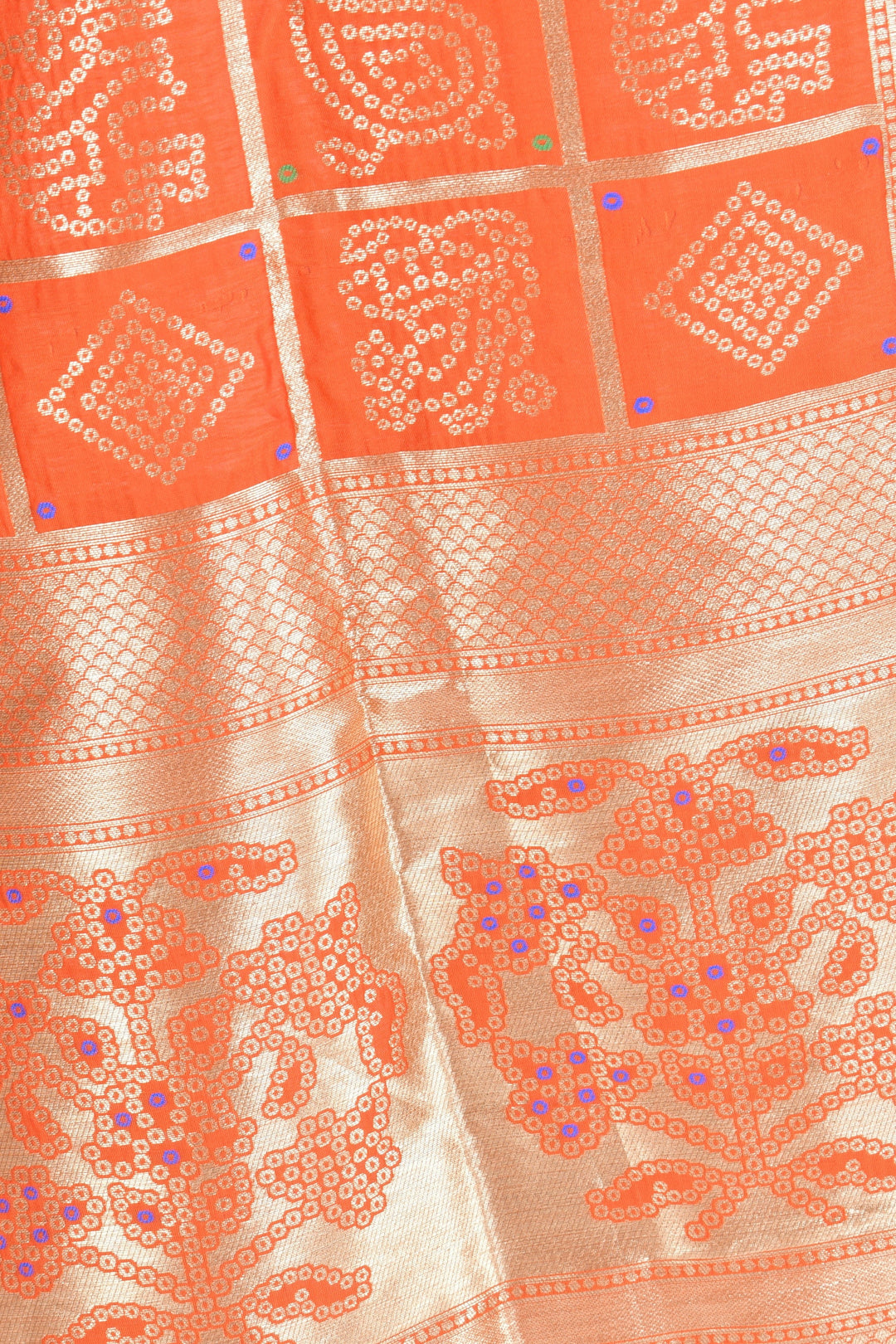 Aditi Orange Jacquard Dupatta-Raas USA