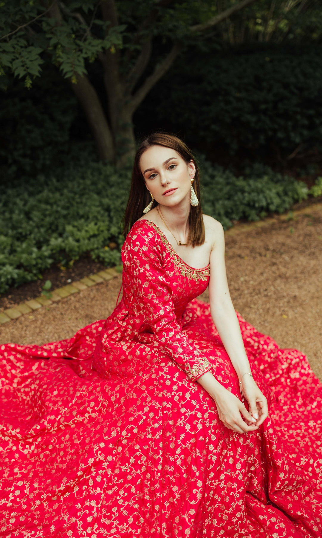 Akira Pink One Shoulder Dress ANARKALI & GOWN RAAS