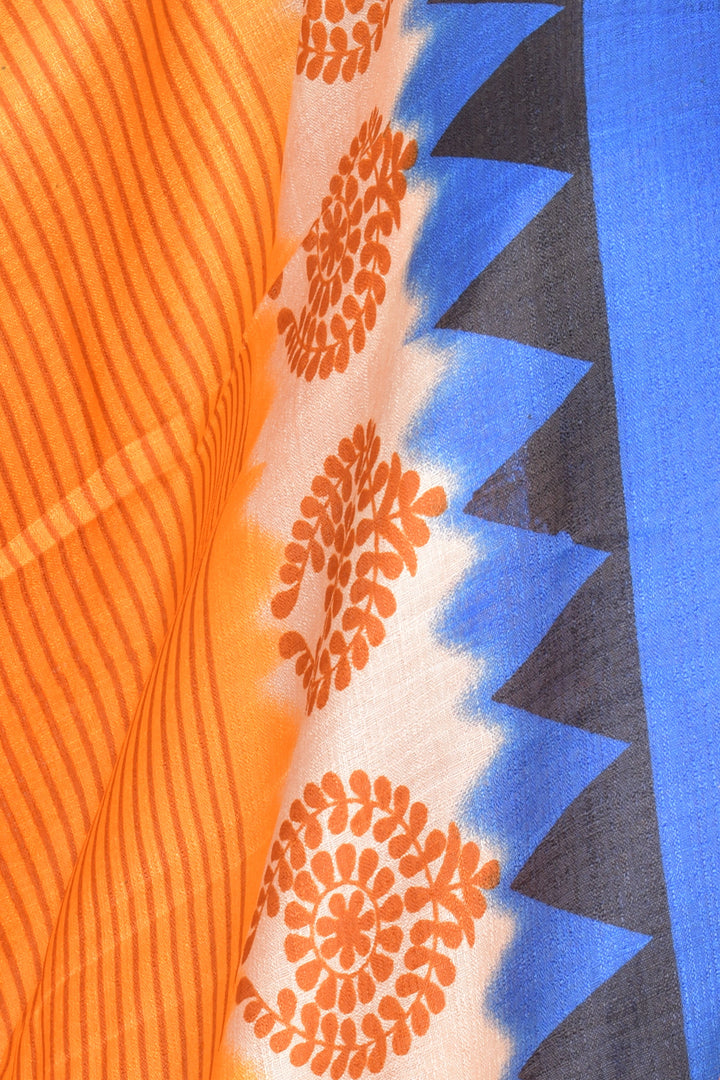 Alina Orange Printed Dupatta-Raas USA