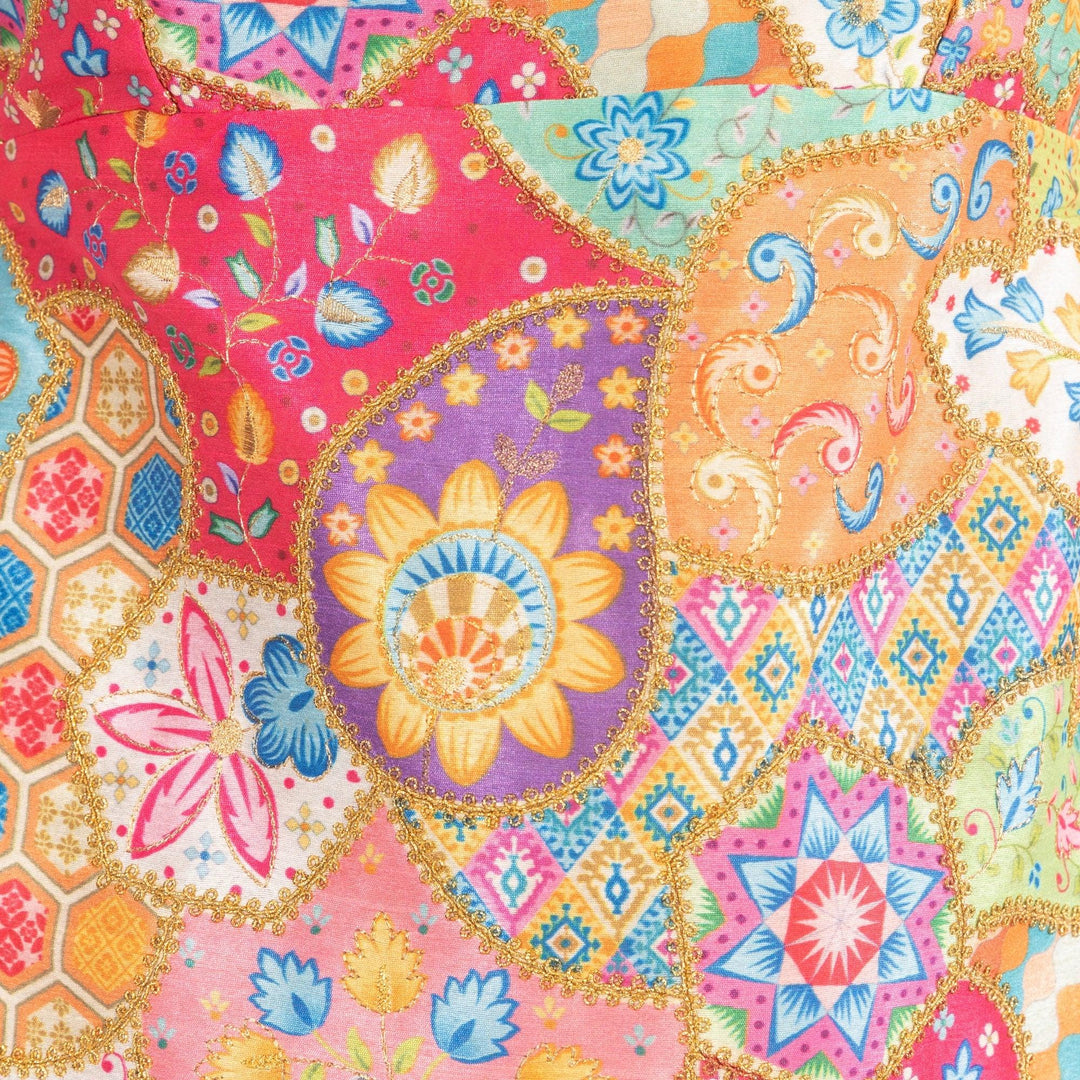 All-Over Embroidery Mini Dress-Raas USA