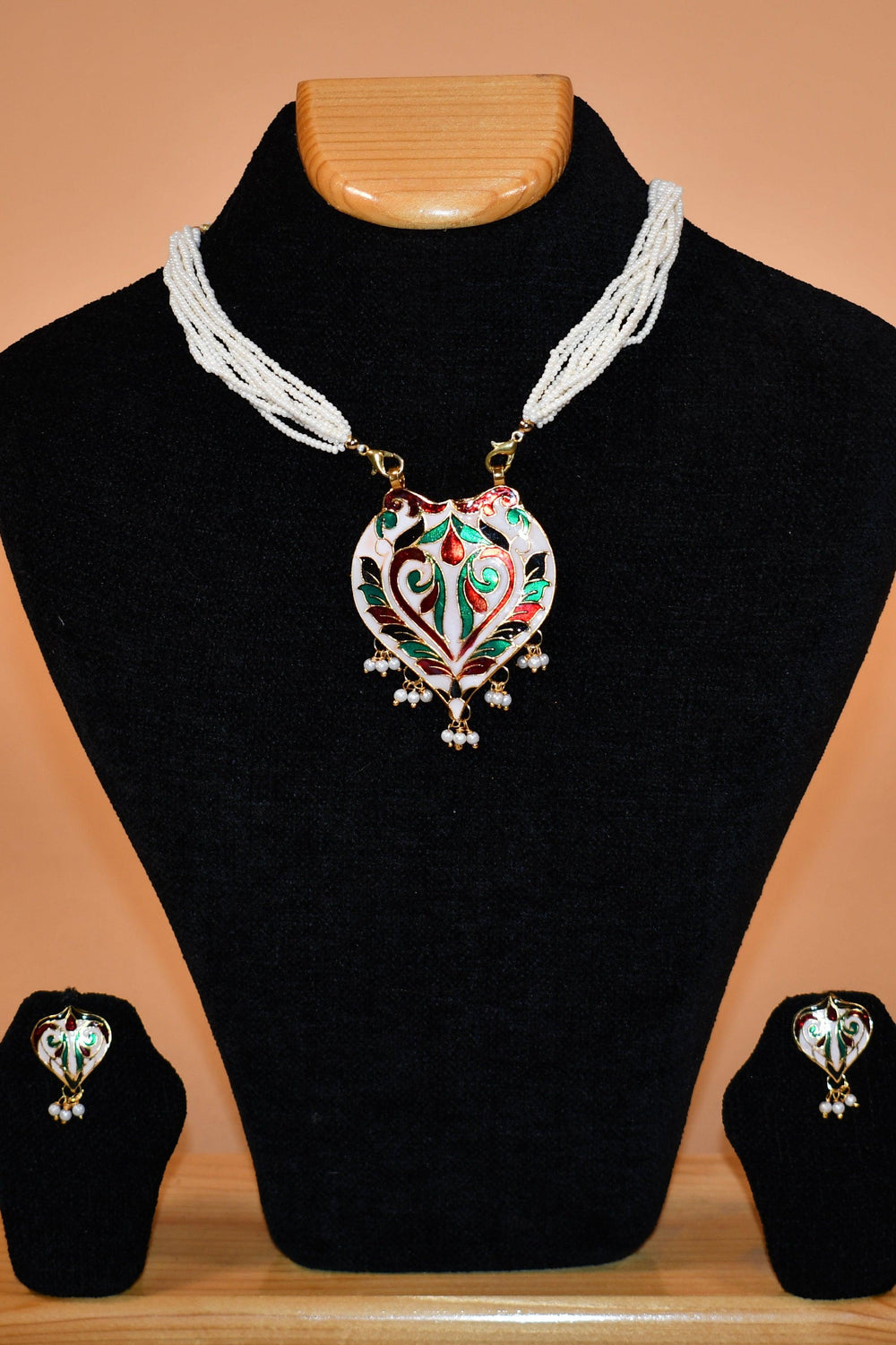 Amor White Themed Necklace Set FASHION JEWELRY RAAS
